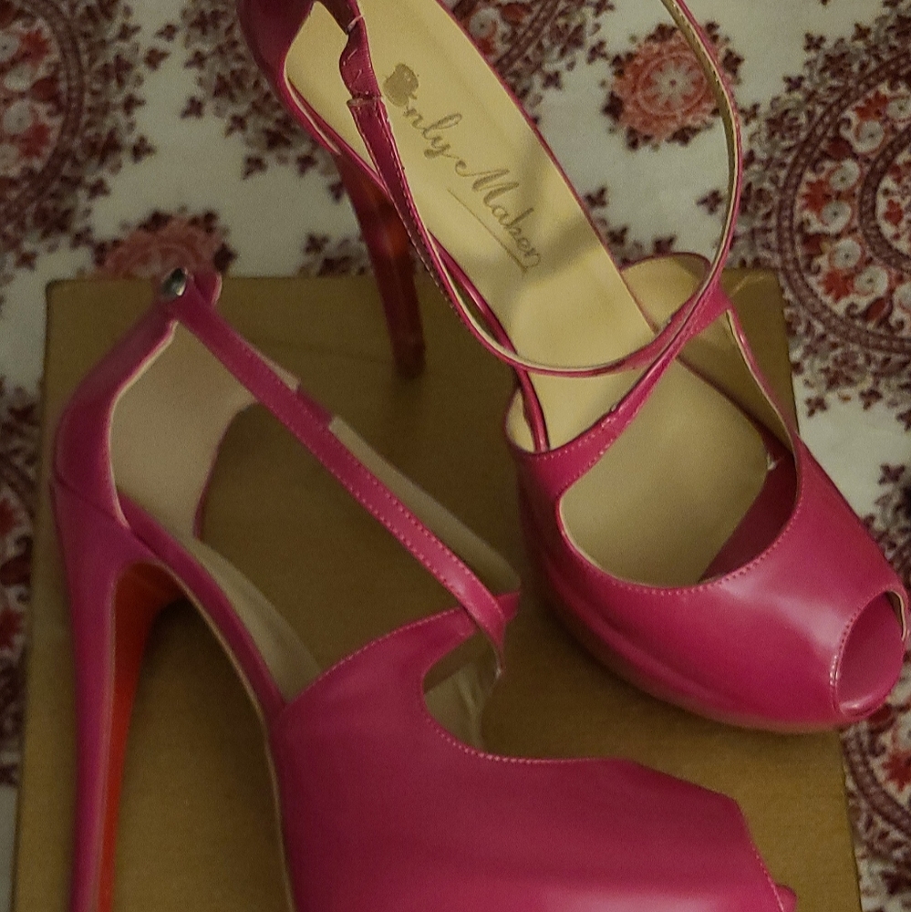 Only Maker peetoe strappy pumps stiletto heels